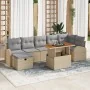 Conjunto de Sofá de Jardín de 8 Piezas con Cojines Beige Ratán Polito | Foro24.es | Tu tienda online para hogar, jardín y más Foro24.es