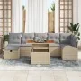 Conjunto de Sofá de Jardín de 8 Piezas con Cojines Beige Ratán Polito | Foro24.es | Tu tienda online para hogar, jardín y más Foro24.es