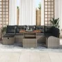 Juego de Sofá de Jardín de 9 Piezas con Cojines Gris Polirratán by , Outdoor sofas - Ref: Foro24-3359982, Price: 582,65 €, Di...