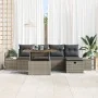 Conjunto de Sofá de Jardín de 6 Piezas con Cojines Gris de Polirratán by , Outdoor sofas - Ref: Foro24-3360045, Price: 413,97...
