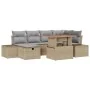 Set de Sofá de Jardín de 7 Piezas con Cojines Beige Poliratán | Foro24.es | Tu tienda online para hogar, jardín y más Foro24.es