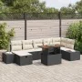 Juego de Sofá de Jardín de 8 Piezas con Cojines Negro Poliratán by , Outdoor sofas - Ref: Foro24-3360058, Price: 533,46 €, Di...