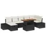 Juego de Sofá de Jardín de 8 Piezas con Cojines Negro Poliratán by , Outdoor sofas - Ref: Foro24-3360058, Price: 533,46 €, Di...
