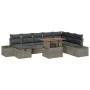 Conjunto de Sofás de Jardín de 9 Piezas con Cojines Gris Ratán Polietileno de , Sofás de exterior - Ref: Foro24-3360066, Prec...