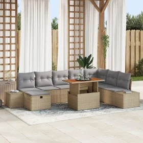 Comprar Juego de Sofá de Jardín de 9 Piezas con