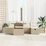 Set de Sofás de Jardín de 6 Piezas con Cojines Beige Ratán Sintético | Foro24.es | Tu tienda online para hogar, jardín y más Foro24.es
