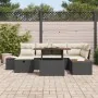 Conjunto de Sofá de Jardín de 7 Piezas con Cojines Negro Ratán Poli von , Outdoor-Sofas - Ref: Foro24-3360077, Preis: 498,50 ...