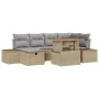Conjunto de Sofá de Jardín de 7 Piezas con Cojines Beige de Ratán Poliéster | Foro24.es | Tu tienda online para hogar, jardín y más Foro24.es