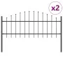 Valla de jardín con parte superior en arco gris de 3,4x0,75 m de acero | Foro24.es | Tu tienda online para hogar, jardín y más Foro24.es