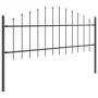Valla de jardín con parte superior en arco gris de 3,4x0,75 m de acero | Foro24.es | Tu tienda online para hogar, jardín y más Foro24.es