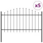 Valla de jardín con arco gris de 8,5x1 m de acero | Foro24.es | Tu tienda online para hogar, jardín y más Foro24.es
