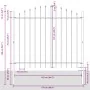 VidaXL Valla de Jardín con Parte Superior Arqueada Gris 10,2x1,25 m de Acero | Foro24.es | Tu tienda online para hogar, jardín y más Foro24.es