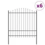 valla de jardín con parte superior en forma de arco gris 10,2x1,75 m de acero | Foro24.es | Tu tienda online para hogar, jardín y más Foro24.es