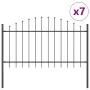 VidaXL Cerca de Jardín con Parte Superior en Arco Gris 11,9x1 m de Acero | Foro24.es | Tu tienda online para hogar, jardín y más Foro24.es