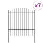 valla de jardín con parte superior arqueada gris 11,9x1,75 m de acero | Foro24.es | Tu tienda online para hogar, jardín y más Foro24.es