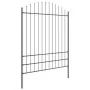 valla de jardín con arco gris 11,9x2 m de acero | Foro24.es | Tu tienda online para hogar, jardín y más Foro24.es