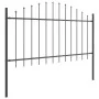 valla de jardín con parte superior arqueada gris 13,6x1 m de acero | Foro24.es | Tu tienda online para hogar, jardín y más Foro24.es