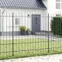 valla de jardín con parte superior de aro gris 13,6x1,75 m de acero | Foro24.es | Tu tienda online para hogar, jardín y más Foro24.es