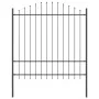 valla de jardín con parte superior de aro gris 13,6x1,75 m de acero | Foro24.es | Tu tienda online para hogar, jardín y más Foro24.es
