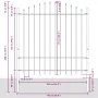 valla de jardín con parte superior de aro gris 13,6x1,75 m de acero | Foro24.es | Tu tienda online para hogar, jardín y más Foro24.es