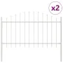 VidaXL Valla de Jardín con Parte Superior Arqueada Blanca 3,4x1 m de Acero | Foro24.es | Tu tienda online para hogar, jardín y más Foro24.es