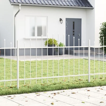 Valla de Jardín VidaXL con Parte Superior en Arco Blanca 6,8x1 m de Acero | Foro24.es | Tu tienda online para hogar, jardín y más Foro24.es