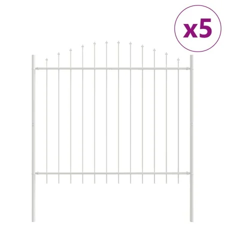 Cerca de Jardín con Parte Superior en Arco Blanca 8,5x1,5 m de Acero | Foro24.es | Tu tienda online para hogar, jardín y más Foro24.es