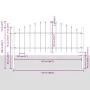 Valla de jardín con parte superior en arco blanca 11,9x0,75 m de acero | Foro24.es | Tu tienda online para hogar, jardín y más Foro24.es