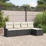Juego de Sofás de Jardín de 5 Piezas con Cojines en Negro de Poliratán von , Outdoor-Sofas - Ref: Foro24-3360588, Preis: 320,...