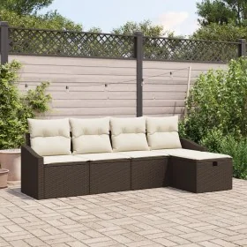 Conjunto de sofá de jardín de 5 piezas con