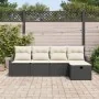 Juego de Sofás de Jardín de 5 Piezas con Cojines en Negro de Poliratán von , Outdoor-Sofas - Ref: Foro24-3360588, Preis: 320,...