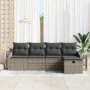 Juego de Sofá de Jardín de 5 Piezas con Cojines Gris Polirratán von , Outdoor-Sofas - Ref: Foro24-3360590, Preis: 339,38 €, R...