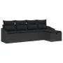 Conjunto de Sofá de Jardín de 5 Piezas con Cojines Negro Polirratán von , Outdoor-Sofas - Ref: Foro24-3360594, Preis: 344,73 ...