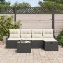 Juego de Sofá de Jardín de 6 Piezas con Cojines Negro Polirratán by , Outdoor sofas - Ref: Foro24-3360598, Price: 373,72 €, D...