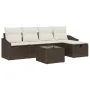Juego de sofá de jardín de 6 piezas con cojines Marrón Poliratán by , Outdoor sofas - Ref: Foro24-3360599, Price: 384,91 €, D...