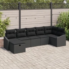 Conjunto de Sofás de Jardín de 7 Piezas con