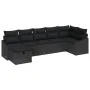 Conjunto de Sofás de Jardín de 7 Piezas con Cojines negro poliratán by , Outdoor sofas - Ref: Foro24-3360634, Price: 456,34 €...