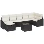 Conjunto de Sofás de Jardín de 8 Piezas con Cojines Ratán Poliratán Negro by , Outdoor sofas - Ref: Foro24-3360638, Price: 48...