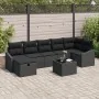 Juego de Sofá de Jardín de 8 Piezas con Cojines Negro Poliratán von , Outdoor-Sofas - Ref: Foro24-3360644, Preis: 502,89 €, R...