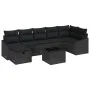 Juego de Sofá de Jardín de 8 Piezas con Cojines Negro Poliratán von , Outdoor-Sofas - Ref: Foro24-3360644, Preis: 502,89 €, R...