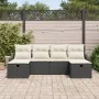 Juego de sofá de jardín de 6 piezas con cojines Negro Poliratán by , Outdoor sofas - Ref: Foro24-3360648, Price: 367,79 €, Di...
