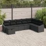 Conjunto de Sofás de Jardín de 8 Piezas con Cojines Negro Poliratán by , Outdoor sofas - Ref: Foro24-3360664, Price: 512,12 €...
