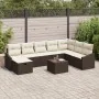 Juego de Sofá de Jardín de 9 Piezas con Cojines Marrón Poliratán by , Outdoor sofas - Ref: Foro24-3360669, Price: 560,61 €, D...