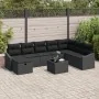 Juego de sofá de jardín de 9 piezas con cojines negro ratán sintético by , Outdoor sofas - Ref: Foro24-3360674, Price: 567,53...