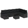 Juego de sofá de jardín de 9 piezas con cojines negro ratán sintético by , Outdoor sofas - Ref: Foro24-3360674, Price: 567,53...