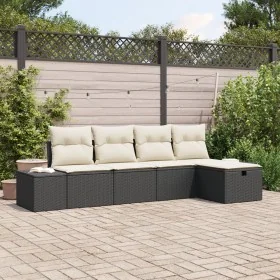 Set de Sofá de Jardín de 5 Piezas con Cojines