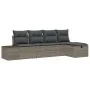 Juego de Sofás de Jardín de 5 Piezas con Cojines Gris de Poliratán by , Outdoor sofas - Ref: Foro24-3360690, Price: 358,47 €,...