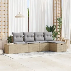 Conjunto de Sofá de Jardín de 5 Piezas con