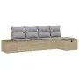 Conjunto de Sofá de Jardín de 5 Piezas con Cojines Beige de Poliratán by , Outdoor sofas - Ref: Foro24-3360691, Price: 360,17...