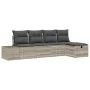 Juego de Sofá de Jardín de 5 Piezas con Cojines Gris Claro Poliratán by , Outdoor sofas - Ref: Foro24-3360693, Price: 379,96 ...